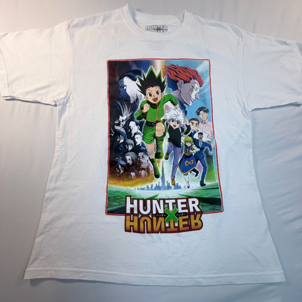 Hunter x Hunter Anime Graphic T Shirt Mens Large White‎ Gon Killua Hisoka
